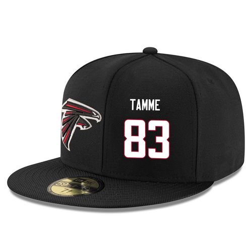 NFL Atlanta Falcons #83 Jacob Tamme Elite Stitched Snapback Adjustable Player Hat - Black/White